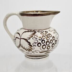 Vintage Gary's Pottery England Small 2.5" Tall Hand Painted Shiny Finish Creamer